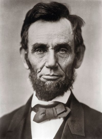 Portræt af Abraham Lincoln - Portræt af Abraham Lincoln (1809-1865) 16. præsident for USA. Foto af Alexander Gardner af Alexander Gardner