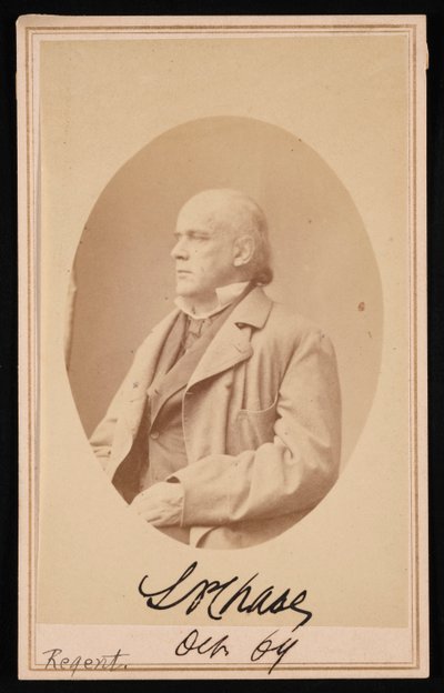 Portræt af Salmon Portland Chase 1808-1873, oktober 1864. af Alexander Gardner