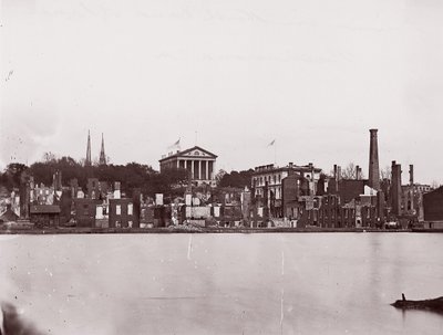 Ruiner på North Bank of Canal, Richmond, 1865. af Alexander Gardner