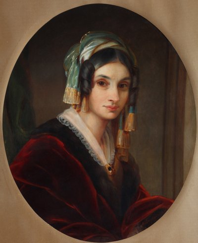 Portræt af Alexandra Smirnova-Rosset 1809-1882, 1841 af Alexander Grigoryevich Varnek