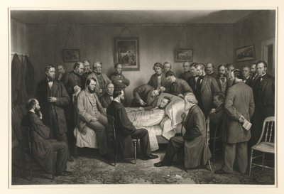 Lincoln på sit dødsleje af Alexander Hay Ritchie