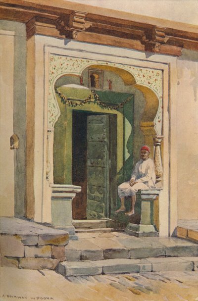 A Doorway, Poona, c1880 1905. af Alexander Henry Hallam Murray