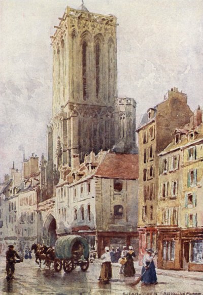 Caen, St Jean-kirken (farve litho) af Alexander Henry Hallam Murray