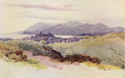 Cannes og Esterel-bjergene (farve litho) af Alexander Henry Hallam Murray