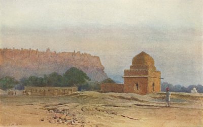 Gwalior Fort før solopgang, c1880 1905. af Alexander Henry Hallam Murray