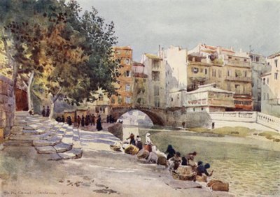 Narbonne, "The Canal Of The Two Seas" (farve litho) af Alexander Henry Hallam Murray