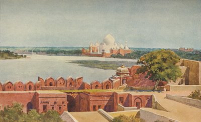 Taj fra fortet, Agra, c1880 1905. af Alexander Henry Hallam Murray