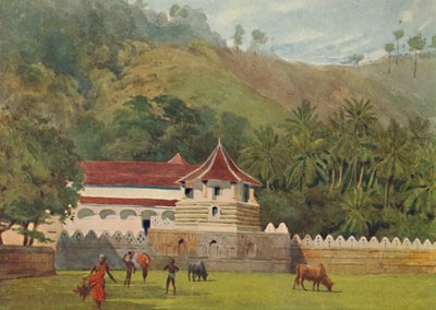 The Temple of the Tooth, Kandy - Eksteriør, c1880 1905. af Alexander Henry Hallam Murray