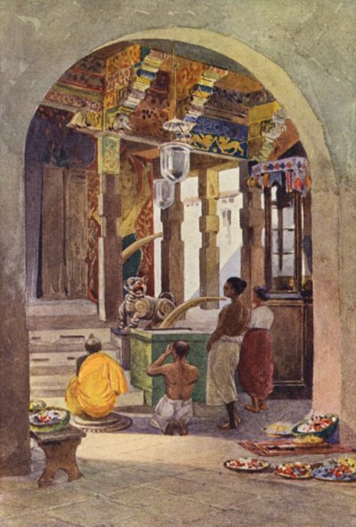 Tandtemplet, Kandy, interiør af Alexander Henry Hallam Murray