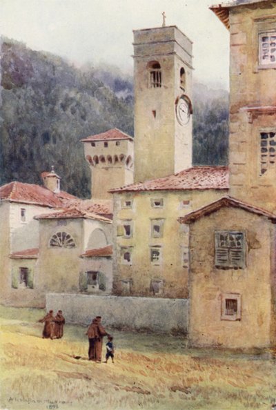 Vallombrosa, Abbey (farve litho) af Alexander Henry Hallam Murray