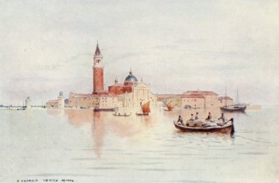 Venedig, San Giorgio (farve litho) af Alexander Henry Hallam Murray