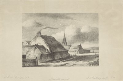 Huse og et kirketårn i Katwijk af Alexander Hieronymus Bakhuyzen (II)