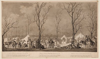 Kosakkernes bivuak på Avenue des Champs-Elysées i Paris marts 1814, 1814 af Alexander Ivanovich Sauerweid