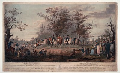 Frederic Guillaume (Frederic-Guillaume) III af Preussen (1770-1840) - De allierede suveræner passerer til anmeldelse i Hyde Park 1814 - Prins Regent, Vilhelm III af Preussen, Alexander I (Alexander I af Rusland af Alexander Ivanovich Sauerweid