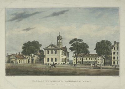 Harvard University, Cambridge, Mass., 1828 af Alexander Jackson Davis