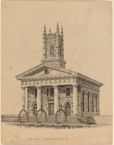 Jewish Synagogue, N.Y. af Alexander Jackson Davis