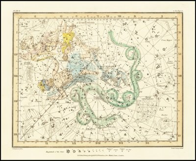 1822 - Alexander Jamieson - Lille Bjørn - Lille Bjørn viser også Cassiopeia, Draco  Cepheus af Alexander Jamieson