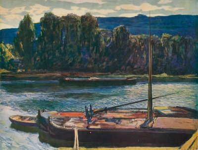 Aften ved Seinen, c1910, 1912 af Alexander Jamieson