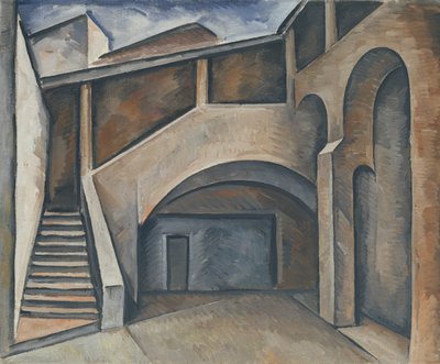 Gårdhave, 1913 af Alexander Kanoldt