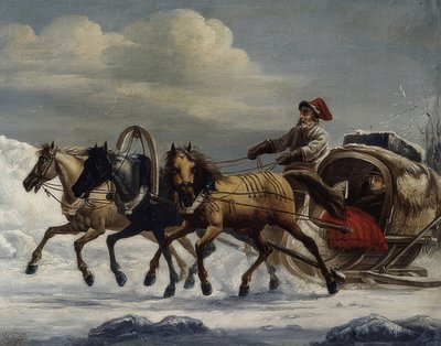 Trojka. 1816 af Alexander Osipovich Orlowski