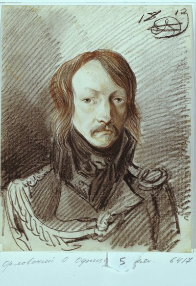Portræt af Alexei Pavlovich Lanskoy 1789-1855, 1813 af Alexander Osipovich Orlowski
