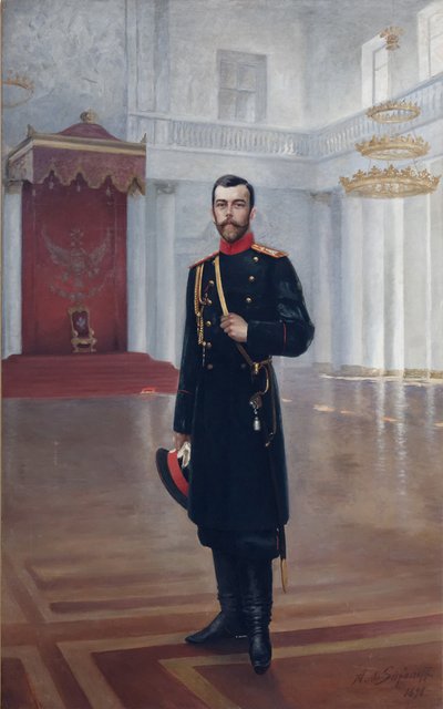 Portræt af kejser Nicholas II 1868-1918, 1898 af Alexander Petrovich Safonov