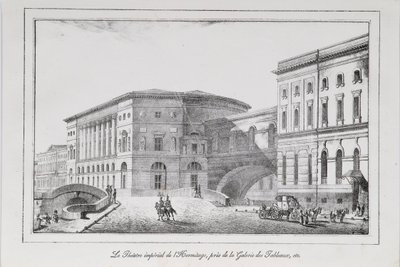The Hermitage Theatre in Saint Petersburg Series Views of Saint Petersburg, 1820s af Alexander Pluchart