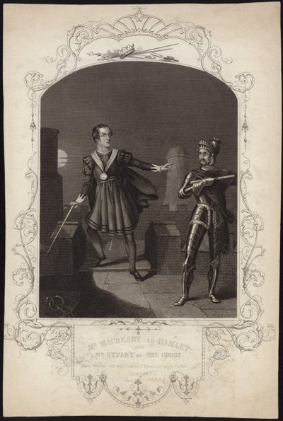 Hr. Macready som Hamlet og hr. Stuart som Spøgelset af Alexander Reid