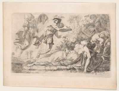 Perseus og den sovende medusa af Alexander Runciman