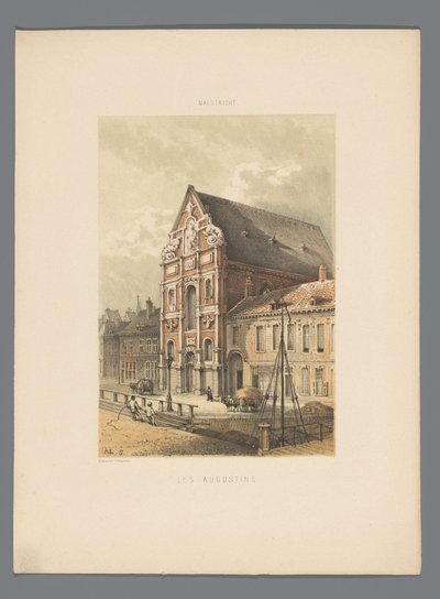 Augustinerkirken i Maastricht Les Augustins (titel på objekt) Monuments de Maastricht (serietitel) af Alexander Schaepkens