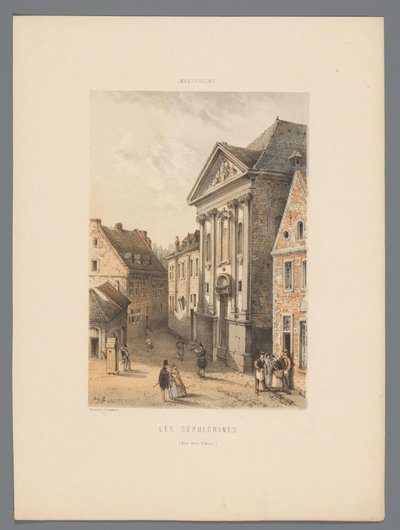 Bonnefantenklooster te Maastricht Gravene (kendt som Bons-Enfants) (titel på objekt) Monumenter i Maastricht (serietitel) af Alexander Schaepkens