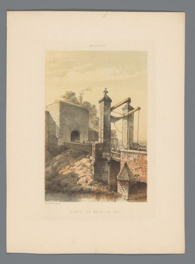 Bosch gate i Maastricht Porte de Bois-le-duc (titel på objekt) Monuments de Maastricht (serietitel) af Alexander Schaepkens