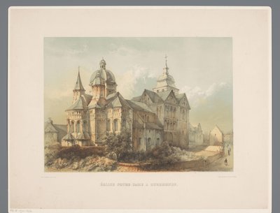 Onze Lieve Vrouwe Munsterkerk te Roermond Vor Frue Kirke i Roermonde (titel på objekt) Gamle arkitekturmonumenter fra det ellevte århundrede til det trettende århundrede i Limburgs (serietitel) af Alexander Schaepkens