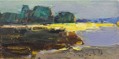 Livligt abstrakt landskab af Alexander Shandor