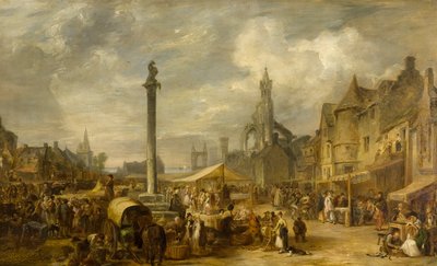 A Scotch Fair, ca. 1834 (olie på panel) af Alexander Snr Fraser