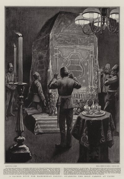 En hellig pligt for Mahomedansk politi, der bevogter det hellige tæppe i Kairo af Alexander Stuart Boyd