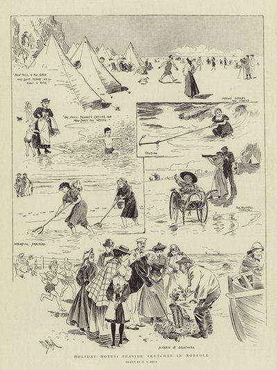 Holiday Notes, Seaside Skitser i Norfolk af Alexander Stuart Boyd
