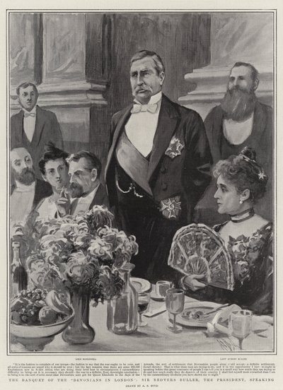 Devonianernes banket i London, med præsidenten Sir Redvers Buller som taler af Alexander Stuart Boyd