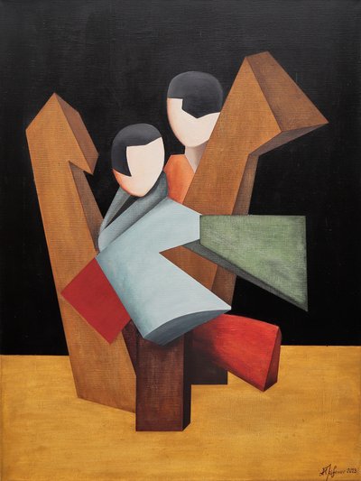 Geometrisk par i en omfavnelse af Alexander Trifonov