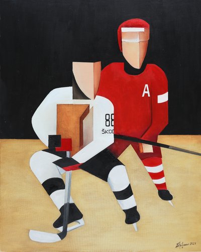 Geometriske hockeyspillere af Alexander Trifonov