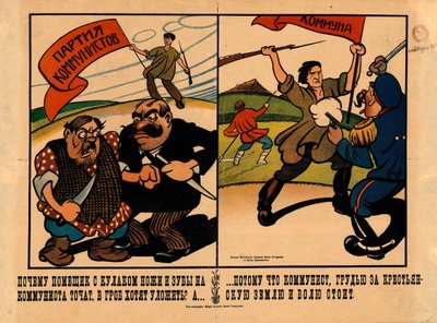 Hvorfor sliber godsejer og kulak deres knive og tænder..., 1920. af Alexander Vasilyevich Lebedev