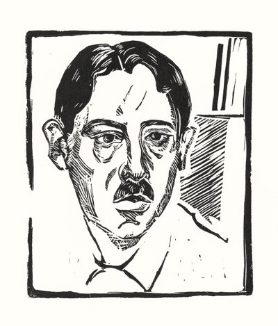 Self-Portrait, 1919dani af Alexander Vasilyevich Shevchenko