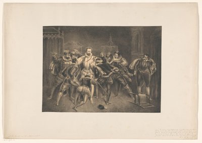 Mordet på Henrik af Guise Henrij de Guijses død af Alexander Ver Huell (signed by artist)