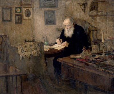 Portræt af Leo Tolstoj af Alexander Viktorovich Moravov