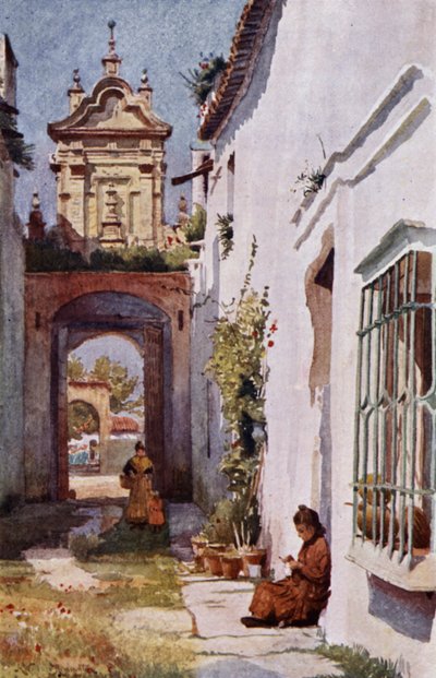 I Sevilla (farve litho) af Alexander Wallace Rimington