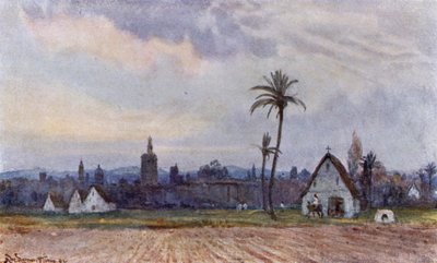 Uden for Valencia (farve litho) af Alexander Wallace Rimington