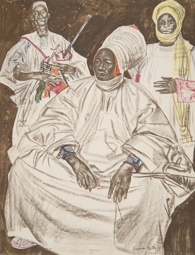 Barma Mata, Sultan af Zinder, fra Drawings and Paintings of Africa, henrettet under Citroen Centre Afrique-ekspeditionen, anden Haardt Audouin-Dubreuil-mission, pub. Paris, 1927 af Alexander Yakovlev