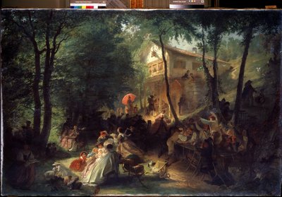 Country festival. Maleri af Alexander Yegorovich Baldeman (1826-1869). Olie på lærred af Alexander Yegorovich Beydeman
