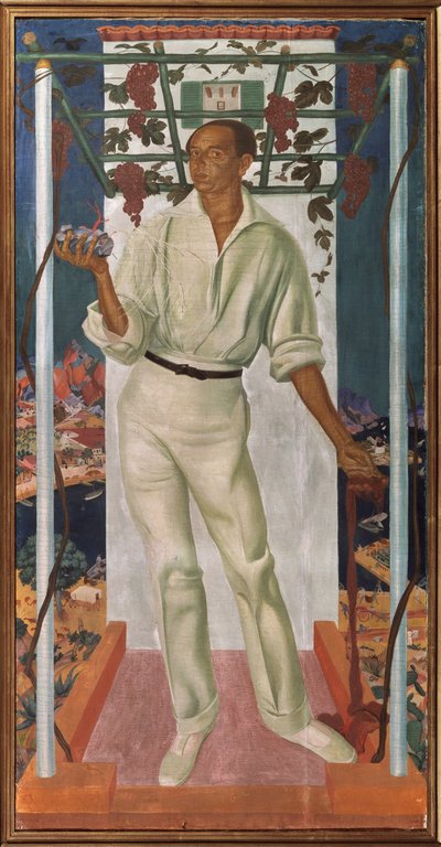 Portræt af den mexicanske kunstner Roberto Montenegro Nervo 1887-1968, 1915 af Alexander Yevgenyevich Yakovlev