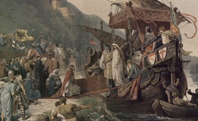 Kejser Frederik II modtager i Stolzenfels sin brud Isabella af Alexander Zick